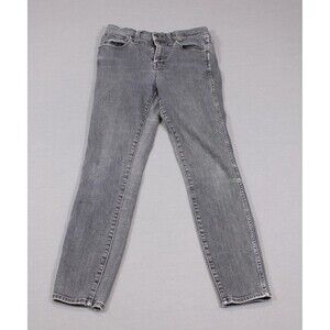 Madewell Jeans Womens 26 Black 10" High Rise Skinny Skinny Stretch 26" X 28"